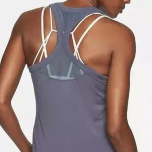 Athleta Topanga Racerback Tank Stormy Sky S